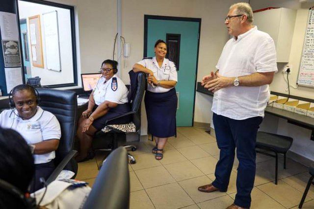 LAUNCH OF THE FIRST PHASE OF THE EMERGENCY MEDICAL SERVICESS CALL CENTRE AT DR HARRY SURTIE HOSPITAL